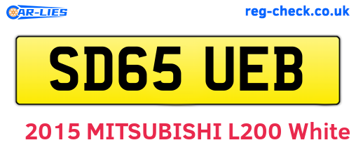 SD65UEB are the vehicle registration plates.