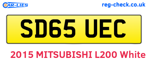 SD65UEC are the vehicle registration plates.