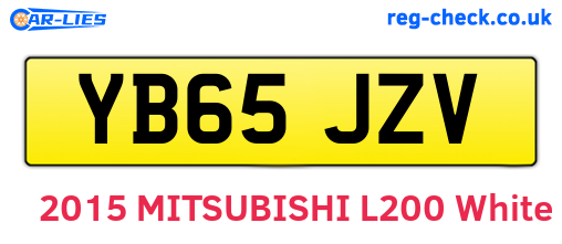 YB65JZV are the vehicle registration plates.