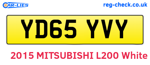 YD65YVY are the vehicle registration plates.