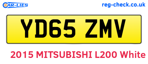 YD65ZMV are the vehicle registration plates.