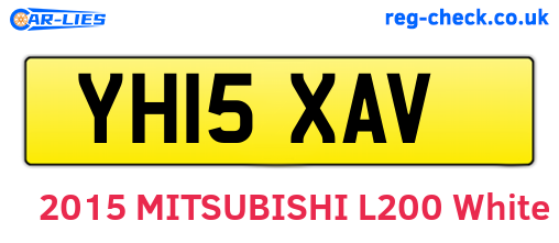 YH15XAV are the vehicle registration plates.