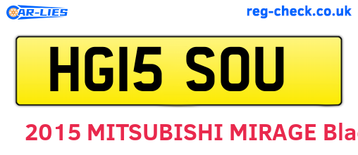 HG15SOU are the vehicle registration plates.