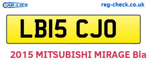 LB15CJO are the vehicle registration plates.