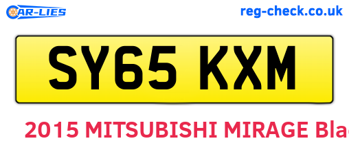 SY65KXM are the vehicle registration plates.