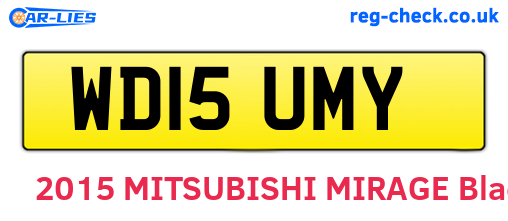 WD15UMY are the vehicle registration plates.