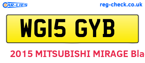 WG15GYB are the vehicle registration plates.