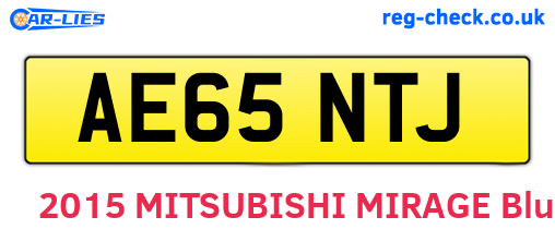 AE65NTJ are the vehicle registration plates.