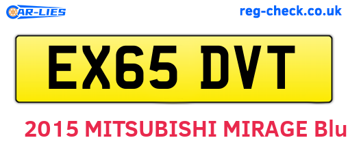 EX65DVT are the vehicle registration plates.