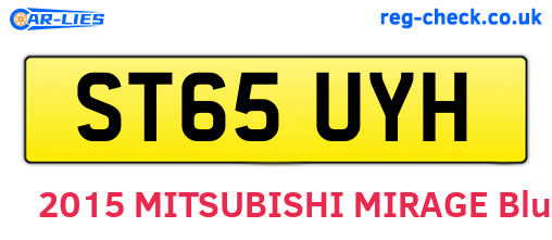 ST65UYH are the vehicle registration plates.