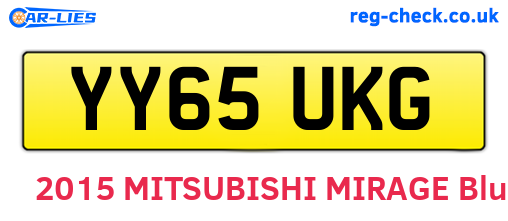 YY65UKG are the vehicle registration plates.