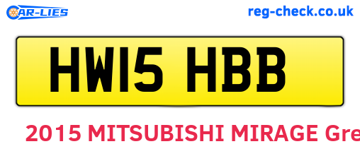 HW15HBB are the vehicle registration plates.