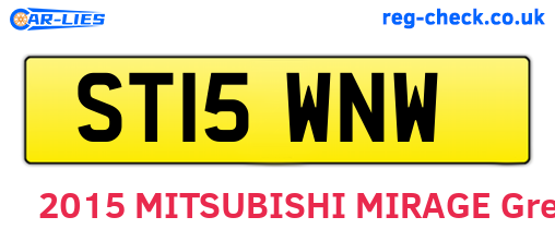 ST15WNW are the vehicle registration plates.