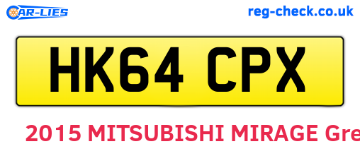 HK64CPX are the vehicle registration plates.