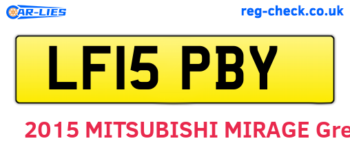 LF15PBY are the vehicle registration plates.
