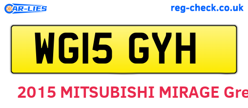 WG15GYH are the vehicle registration plates.