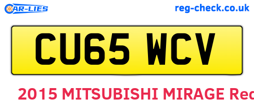 CU65WCV are the vehicle registration plates.