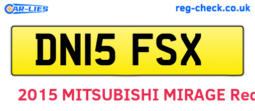 DN15FSX are the vehicle registration plates.