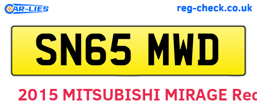 SN65MWD are the vehicle registration plates.