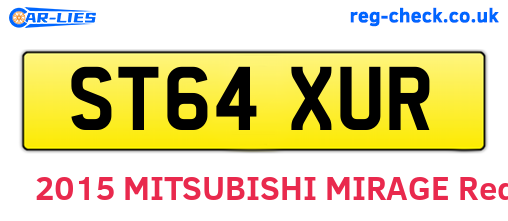 ST64XUR are the vehicle registration plates.