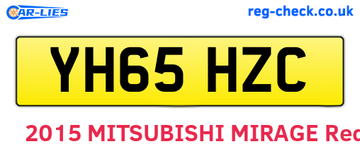 YH65HZC are the vehicle registration plates.