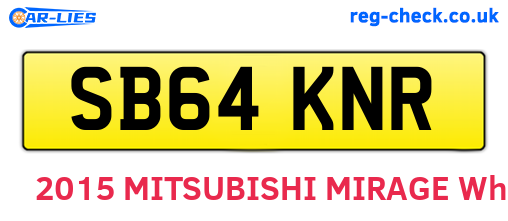 SB64KNR are the vehicle registration plates.