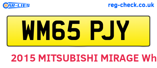 WM65PJY are the vehicle registration plates.
