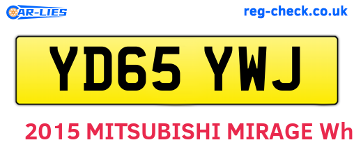 YD65YWJ are the vehicle registration plates.