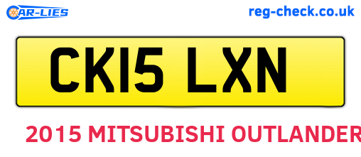 CK15LXN are the vehicle registration plates.
