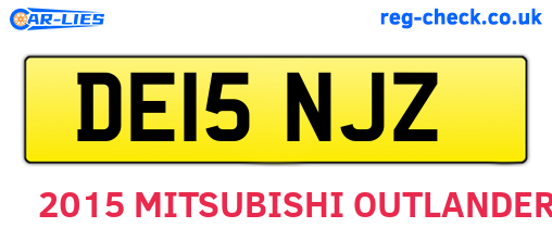 DE15NJZ are the vehicle registration plates.