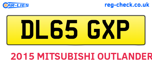 DL65GXP are the vehicle registration plates.