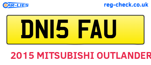 DN15FAU are the vehicle registration plates.