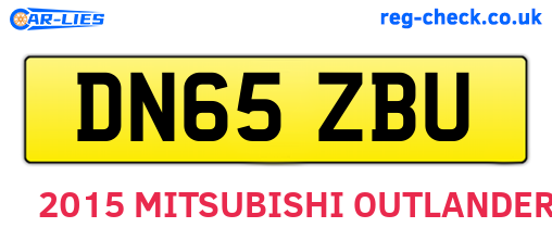 DN65ZBU are the vehicle registration plates.