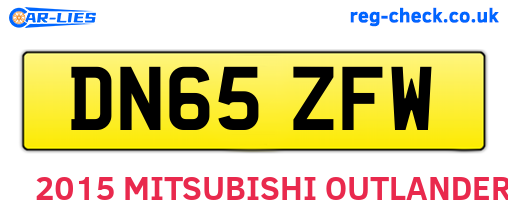 DN65ZFW are the vehicle registration plates.