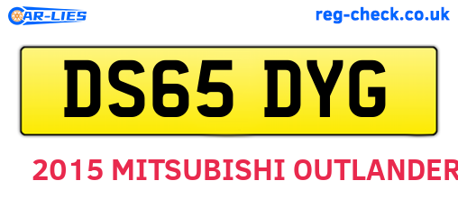 DS65DYG are the vehicle registration plates.