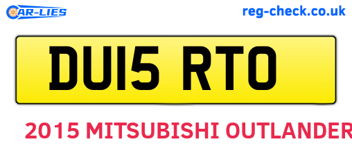 DU15RTO are the vehicle registration plates.