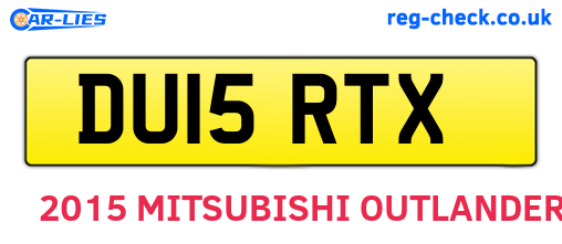 DU15RTX are the vehicle registration plates.