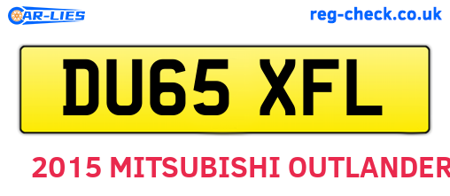 DU65XFL are the vehicle registration plates.