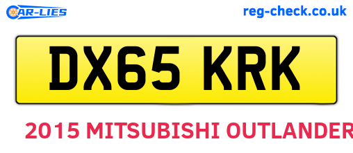 DX65KRK are the vehicle registration plates.