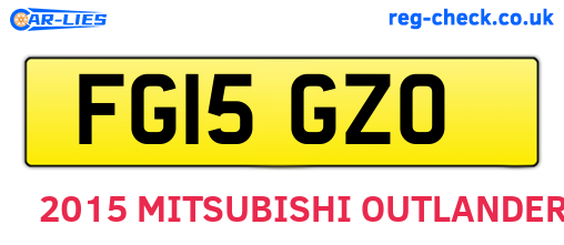 FG15GZO are the vehicle registration plates.