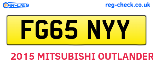 FG65NYY are the vehicle registration plates.