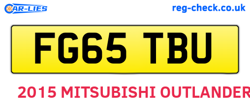 FG65TBU are the vehicle registration plates.