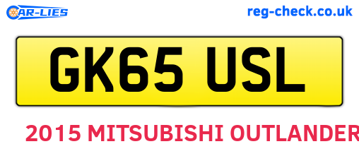 GK65USL are the vehicle registration plates.