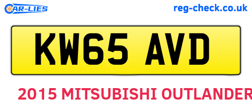 KW65AVD are the vehicle registration plates.