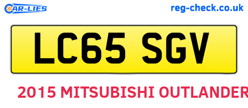 LC65SGV are the vehicle registration plates.
