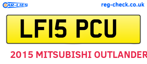 LF15PCU are the vehicle registration plates.