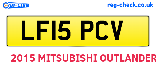 LF15PCV are the vehicle registration plates.