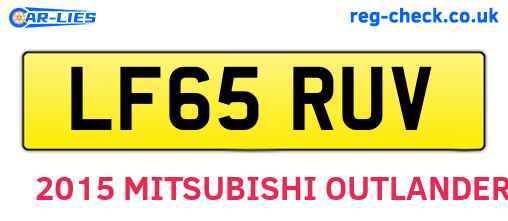 LF65RUV are the vehicle registration plates.
