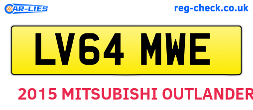LV64MWE are the vehicle registration plates.