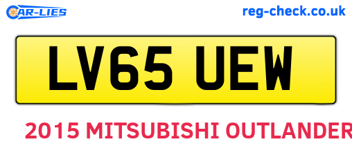 LV65UEW are the vehicle registration plates.